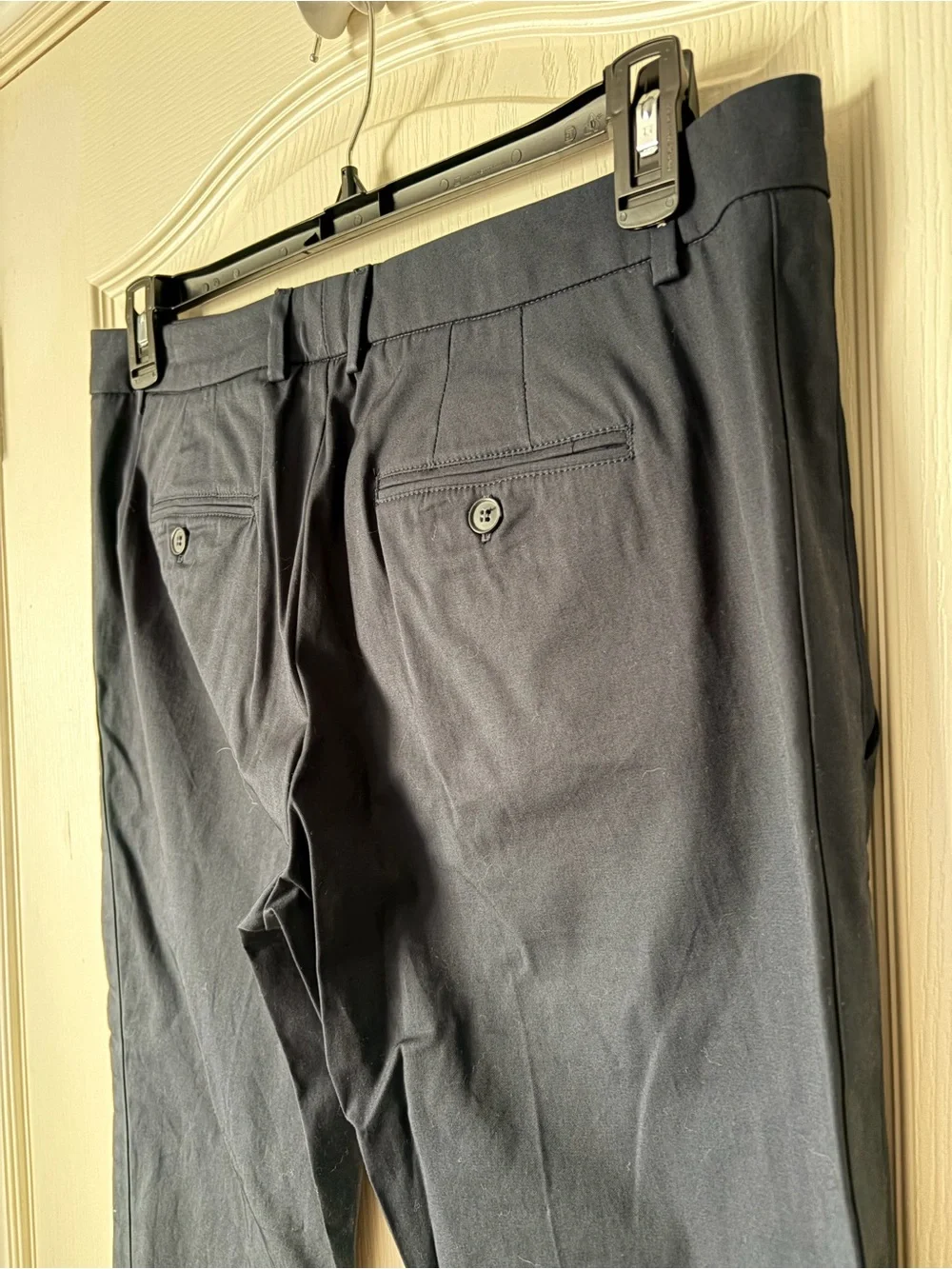 NWT Vince Women’s Side Strap Navy Mid Rise Trouser Pants, Size 12